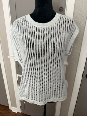 Apt. 9 Open-Knit Scoop Neck Short Sleeve Sweater